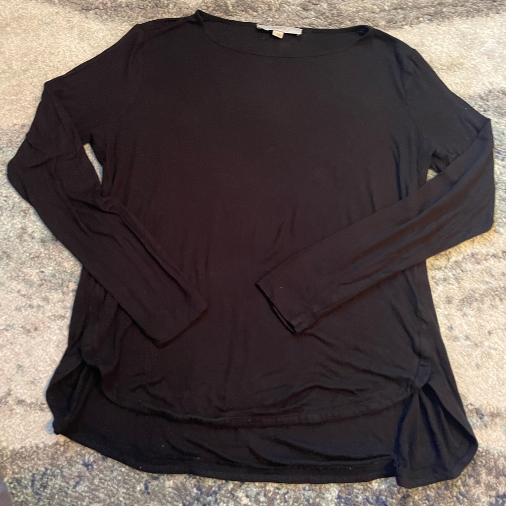 Loft Long Sleeve Shirt, size small. Black long sleeve shirt.